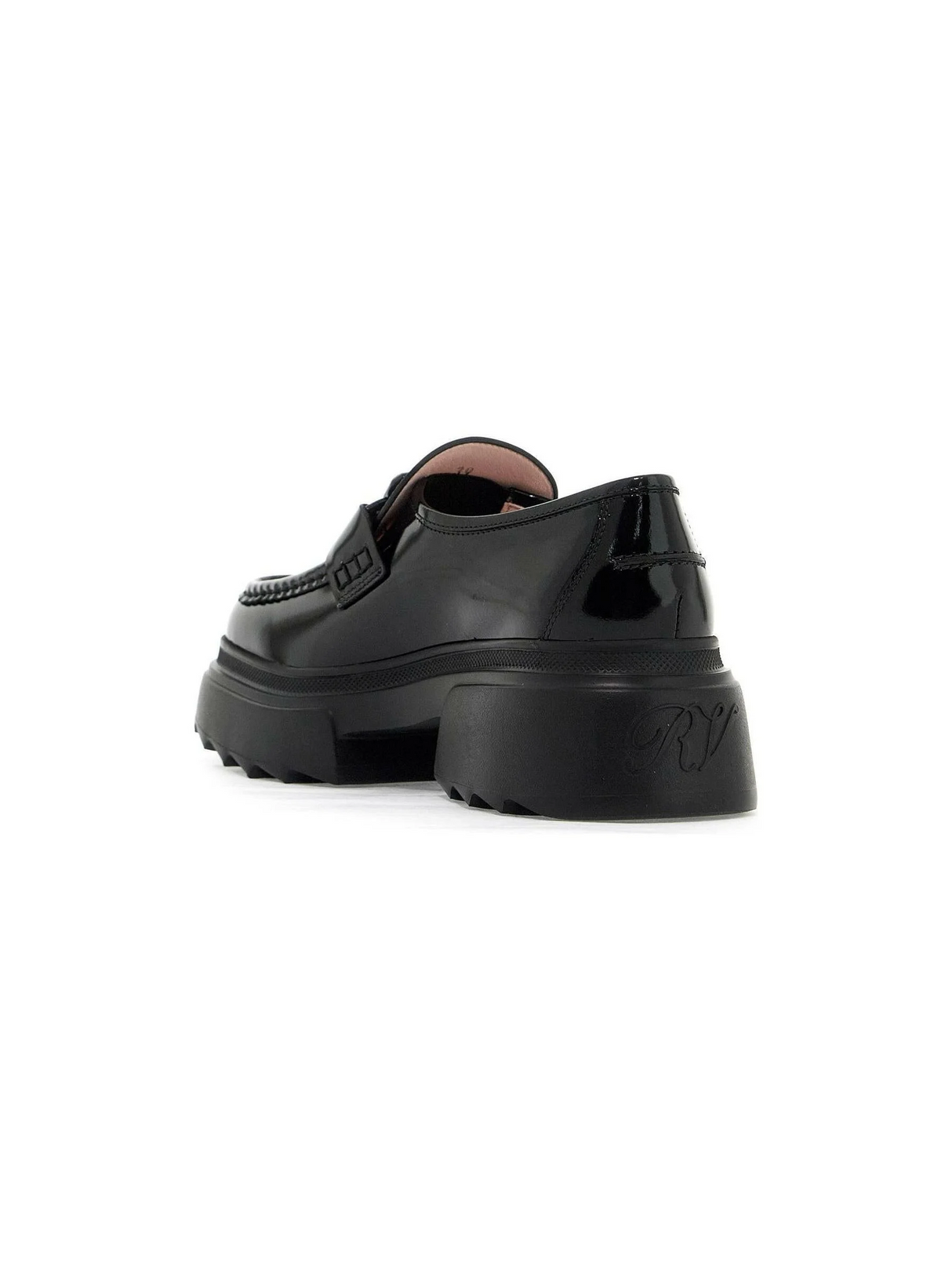 Patent Leather Wallaviv Strass Buckle Loafers.