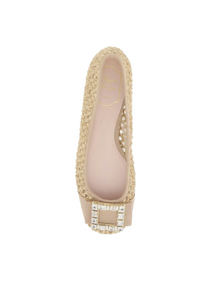 Tres Vivier Raffia Ballerinas-Roger Vivier-JOHN JULIA