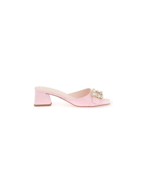 Très Vivier Strass Buckle Patent Leather Mules ROGER VIVIER JOHN JULIA.