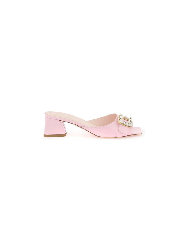 Très Vivier Strass Buckle Patent Leather Mules ROGER VIVIER JOHN JULIA.