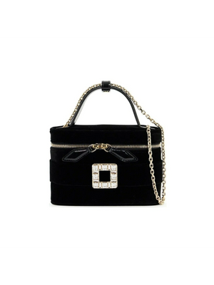 Velvet Vanity Strass Buckle Bag.