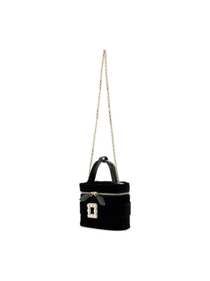 Velvet Vanity Strass Buckle Bag.