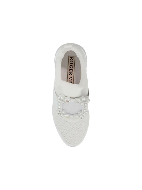 Viv' Run Strass Buckle Fabric Sneakers.