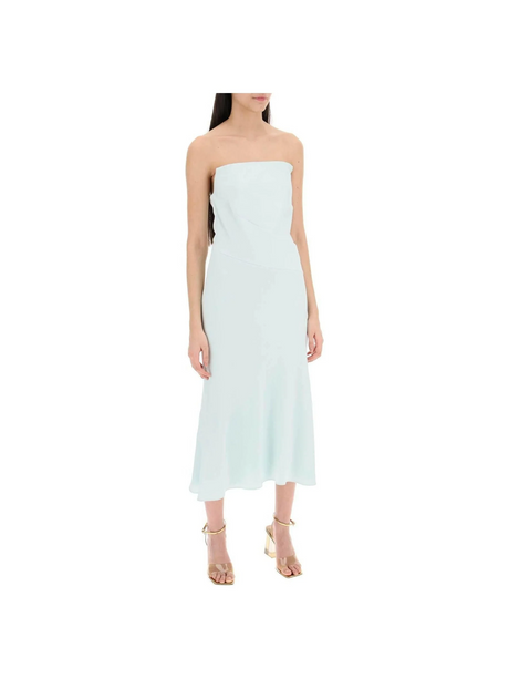 Strapless Satin Midi Dress-Roland Mouret-JOHN JULIA