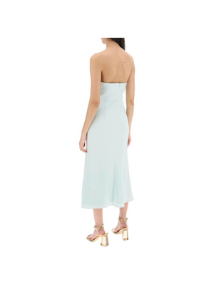 Strapless Satin Midi Dress-Roland Mouret-JOHN JULIA