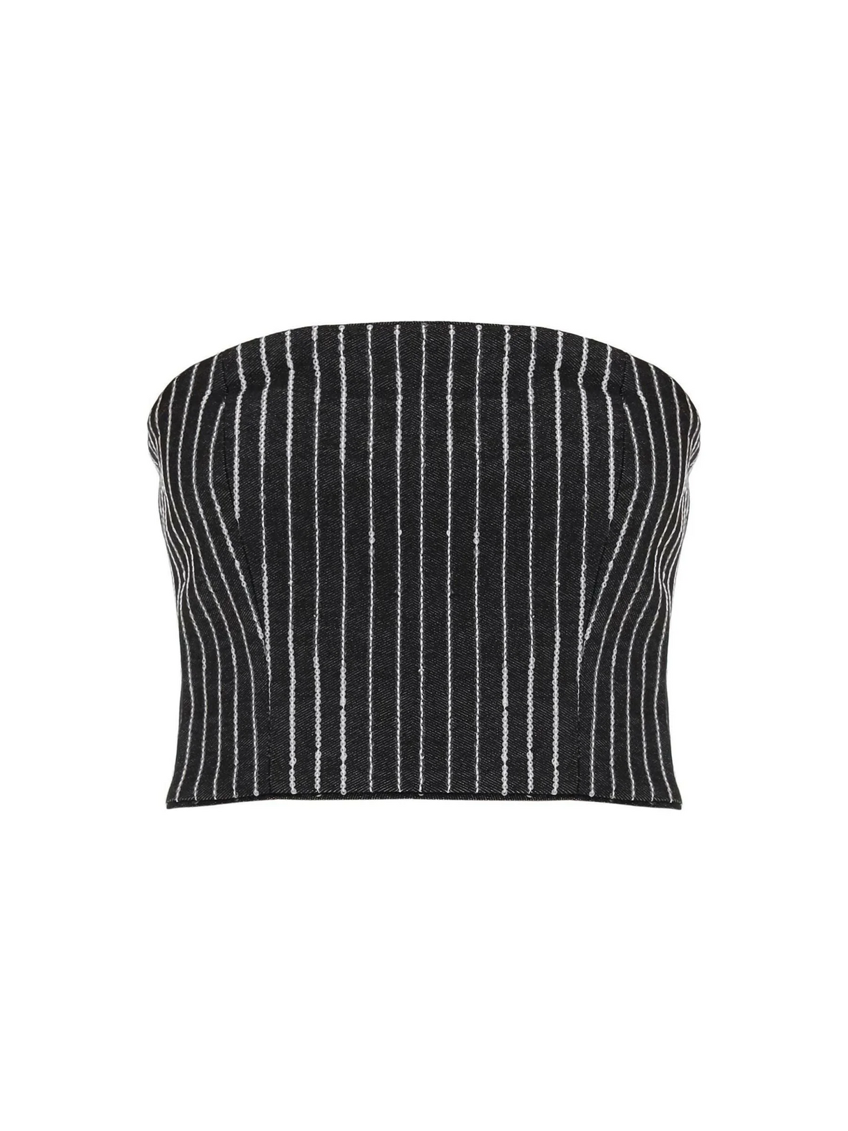 Cropped Top With Sequined Stripes ROTATE JOHN JULIA.