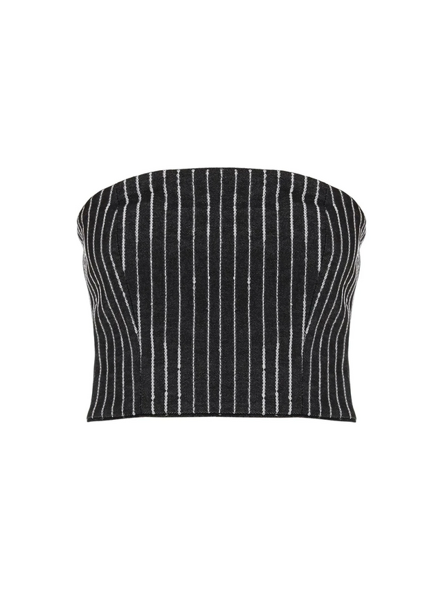 Cropped Top With Sequined Stripes ROTATE JOHN JULIA.