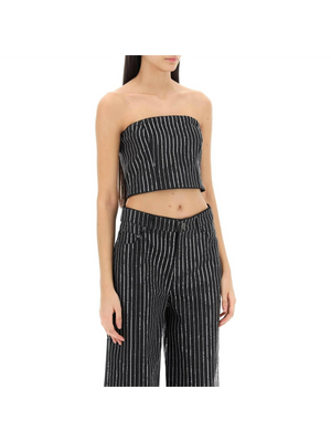 Cropped Top With Sequined Stripes ROTATE JOHN JULIA.