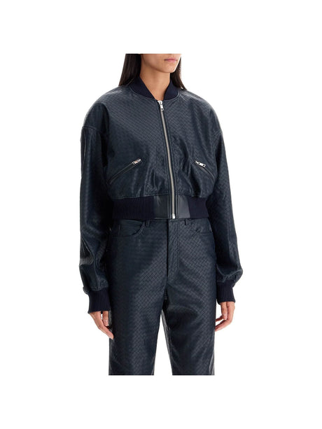 Cropped Woven Bomber Jacket-Rotate-JOHN JULIA