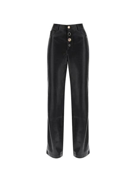 Embellished Button Faux Leather Pants ROTATE JOHN JULIA.