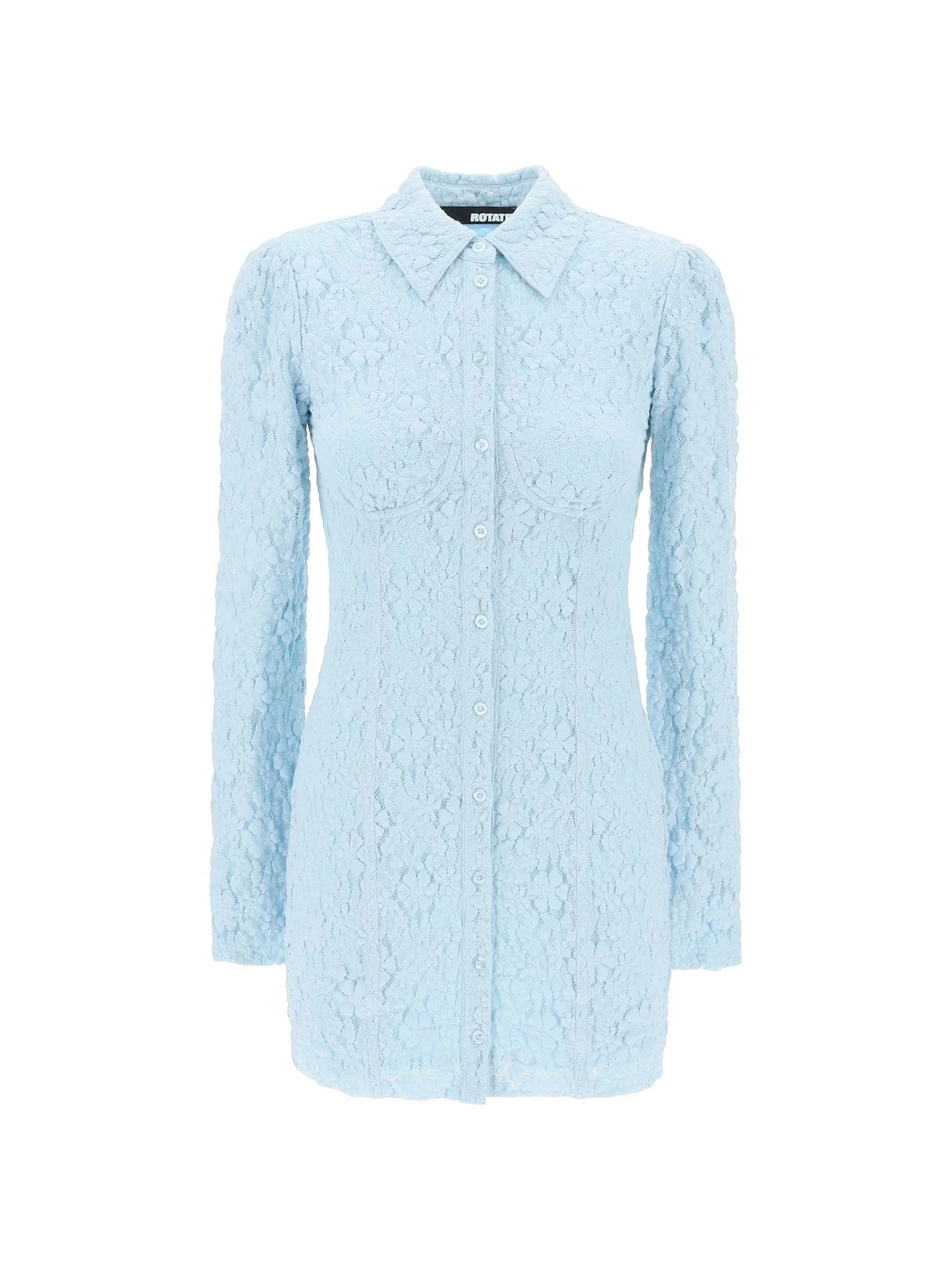 Floral Lace Shirt Mini Dress - 30 - Women > Clothing > Dresses > Mini