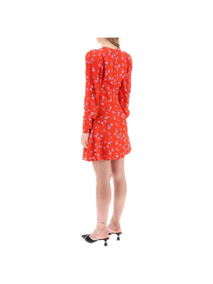 Floral Printed Satin Mini Dress - Women > Clothing > Dresses > Mini