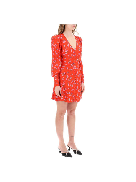 Floral Printed Satin Mini Dress - Women > Clothing > Dresses > Mini