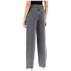 Grey Rhinestone Wide-Leg Jeans ROTATE JOHN JULIA.