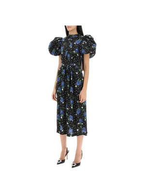 Midi Dress With Balloon Sleeves ROTATE JOHN JULIA.