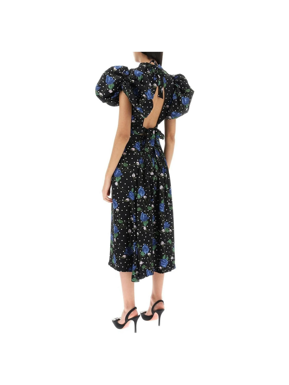 Midi Dress With Balloon Sleeves ROTATE JOHN JULIA.