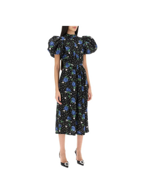 Midi Dress With Balloon Sleeves ROTATE JOHN JULIA.