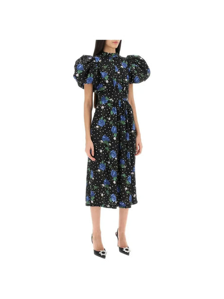 Midi Dress With Balloon Sleeves ROTATE JOHN JULIA.