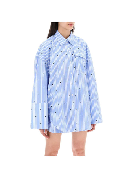 Oversized Monogram Poplin Shirt ROTATE