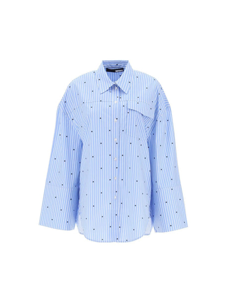 Oversized Monogram Poplin Shirt ROTATE