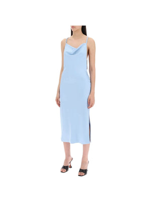 Satin Midi Slip Dress For A