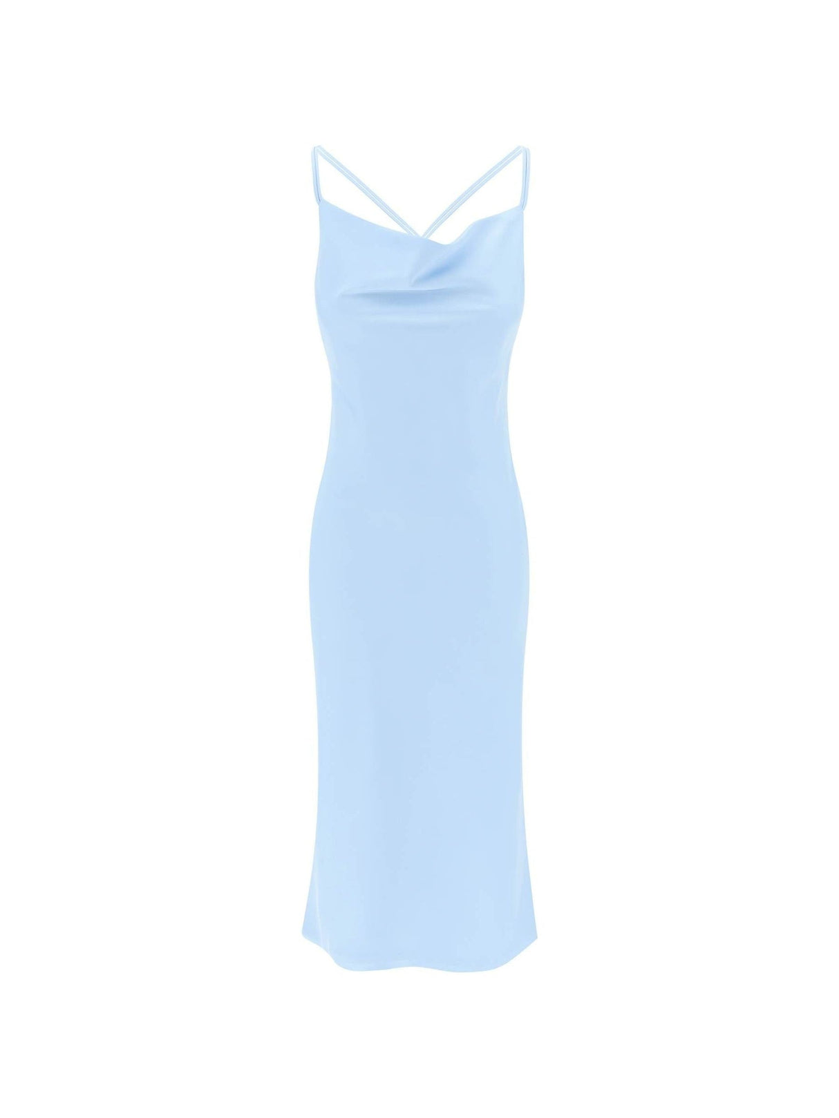 Satin Midi Slip Dress For A