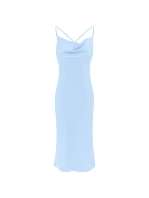 Satin Midi Slip Dress For A