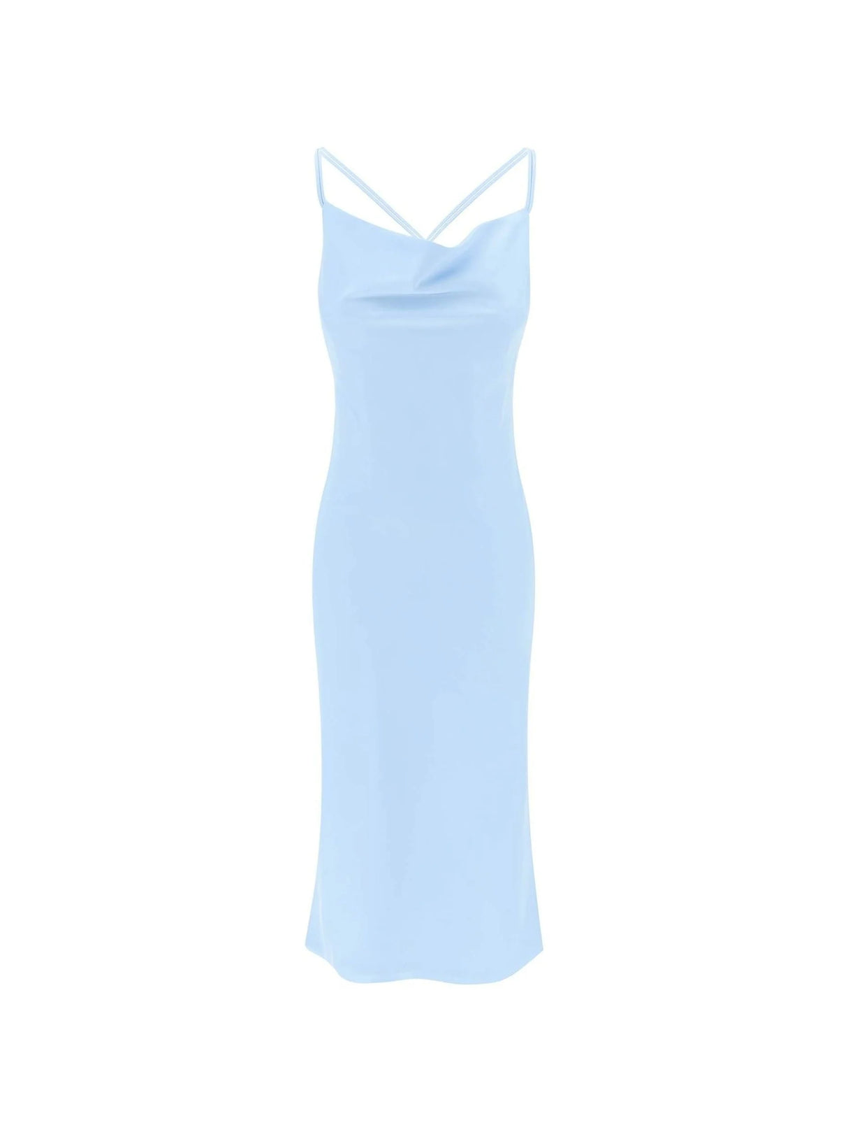 Satin Midi Slip Dress For A