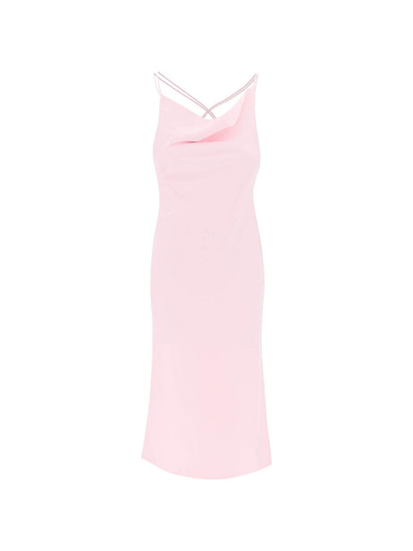 Satin Midi Slip Dress For A