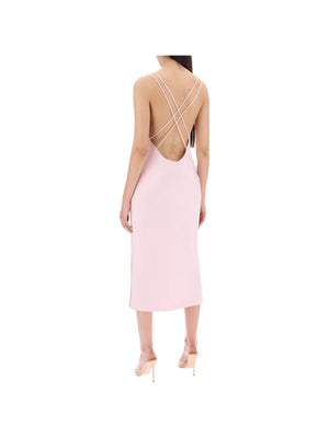 Satin Midi Slip Dress For A