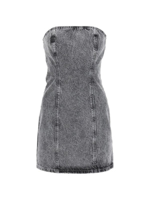 Rhinestone Embellished Denim Mini Dress - 30 - Women > Clothing > Dresses > Mini