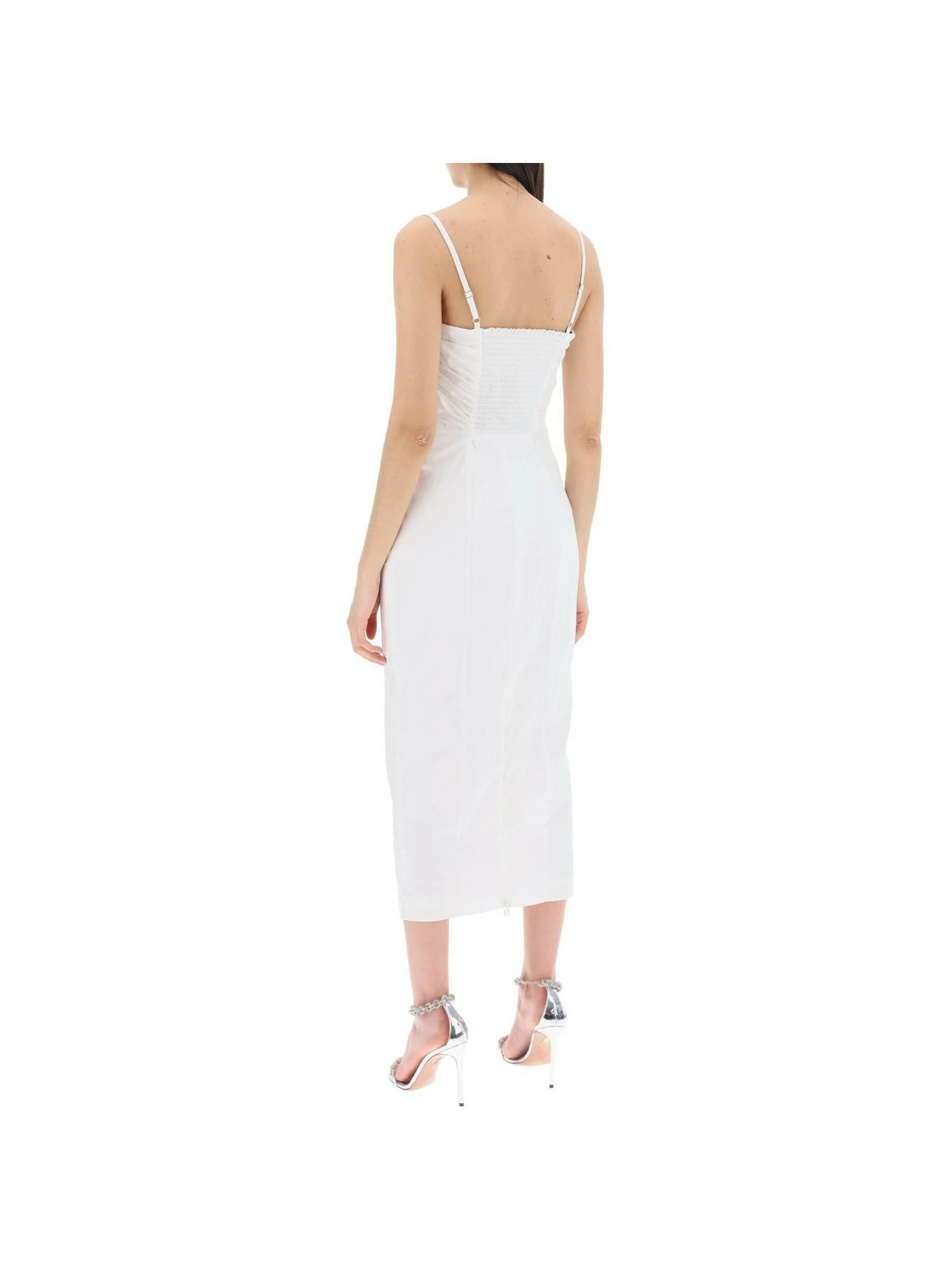 Ruched Cup Organic-Blend Midi Dress.