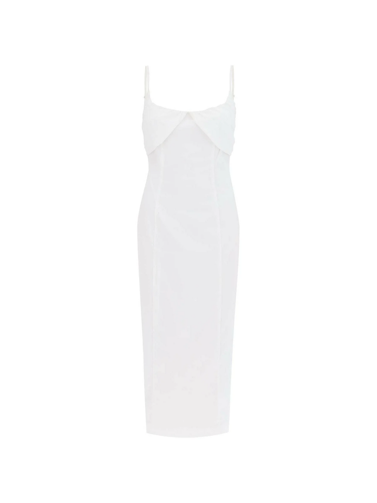 Ruched Cup Organic-Blend Midi Dress.