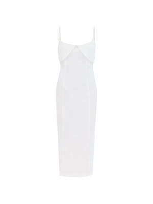 Ruched Cup Organic-Blend Midi Dress.