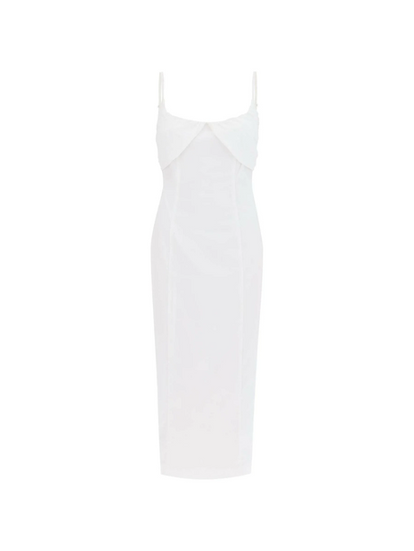 Ruched Cup Organic-Blend Midi Dress.