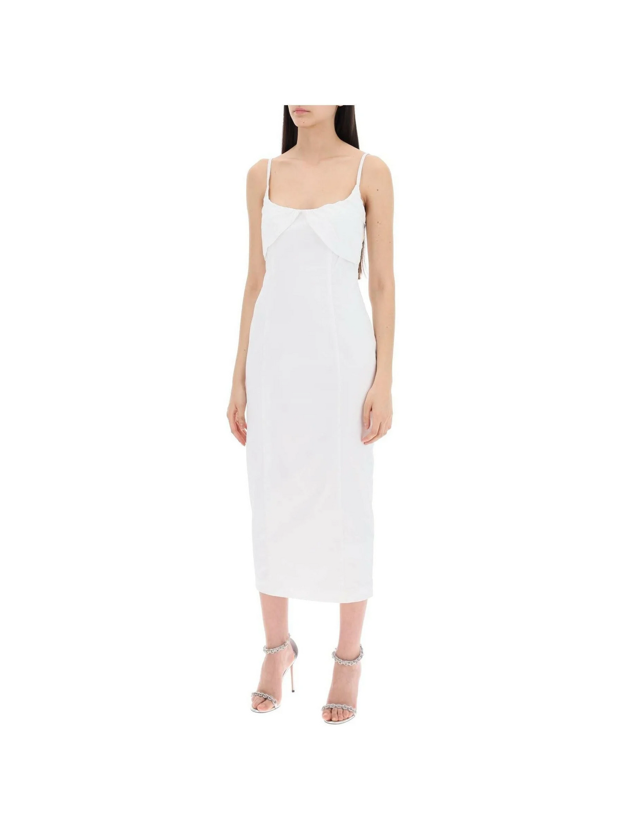 Ruched Cup Organic-Blend Midi Dress.