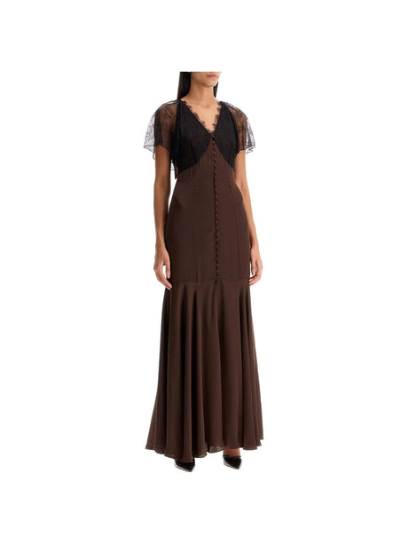 Satin Lace Maxi Dress-Rotate-JOHN JULIA