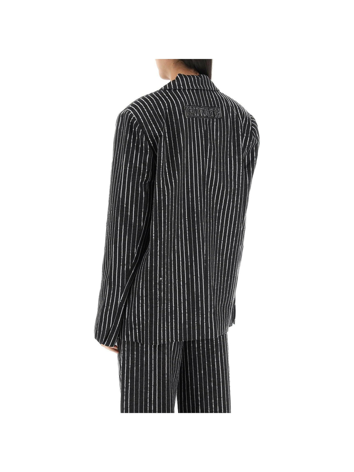 Sequined Striped Blazer ROTATE JOHN JULIA.