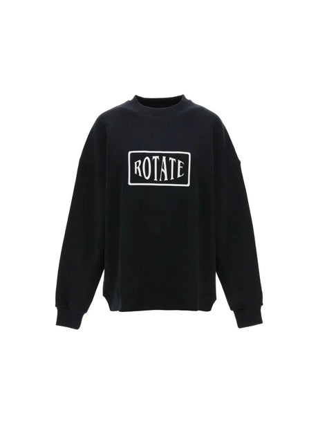 Crew Neck Sweatshirt With Logo Embroidery ROTATE JOHN JULIA.