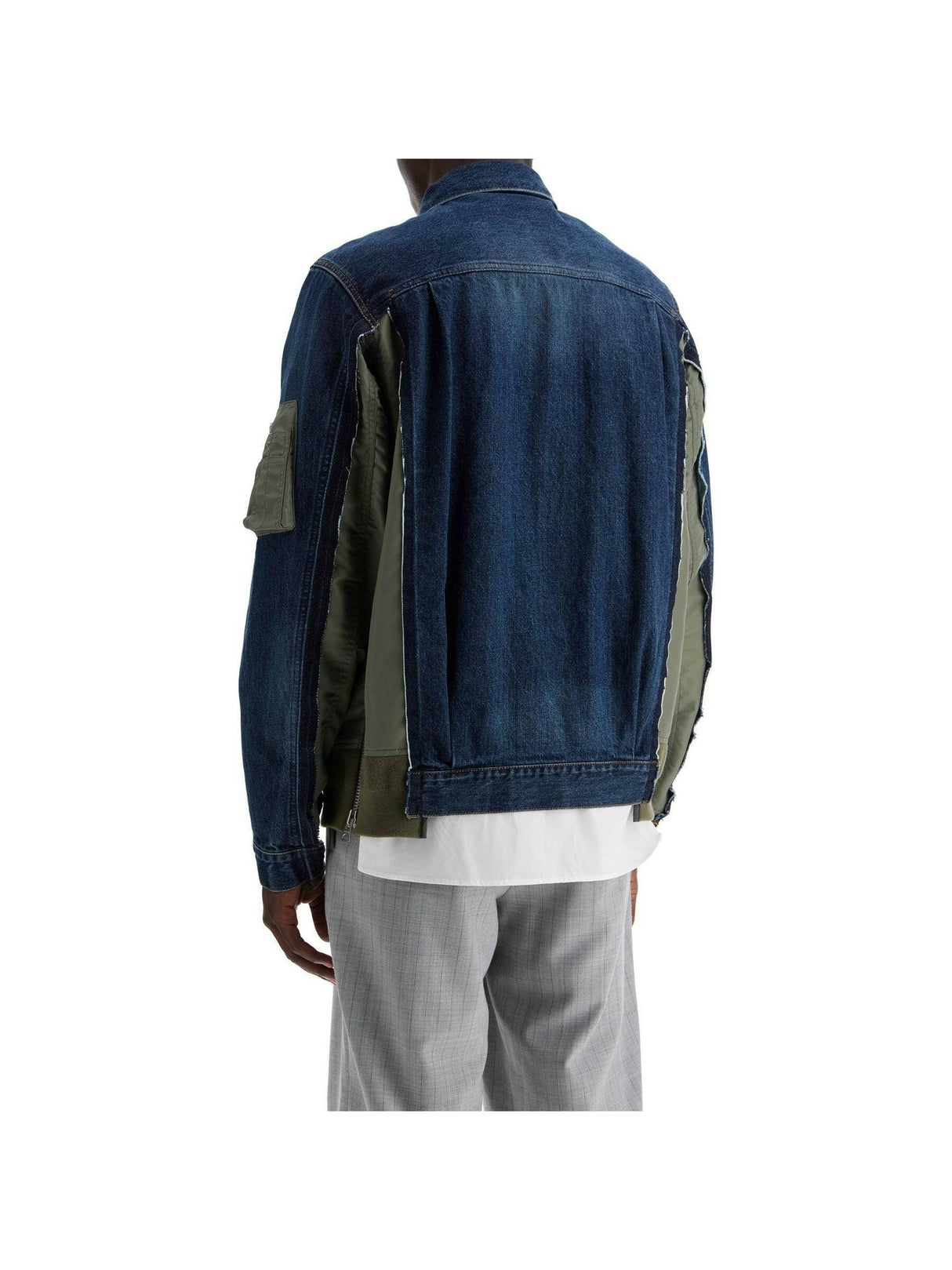 Denim and Nylon Twill Jacket.