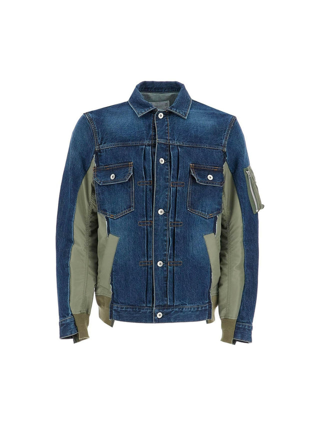 Denim and Nylon Twill Jacket.