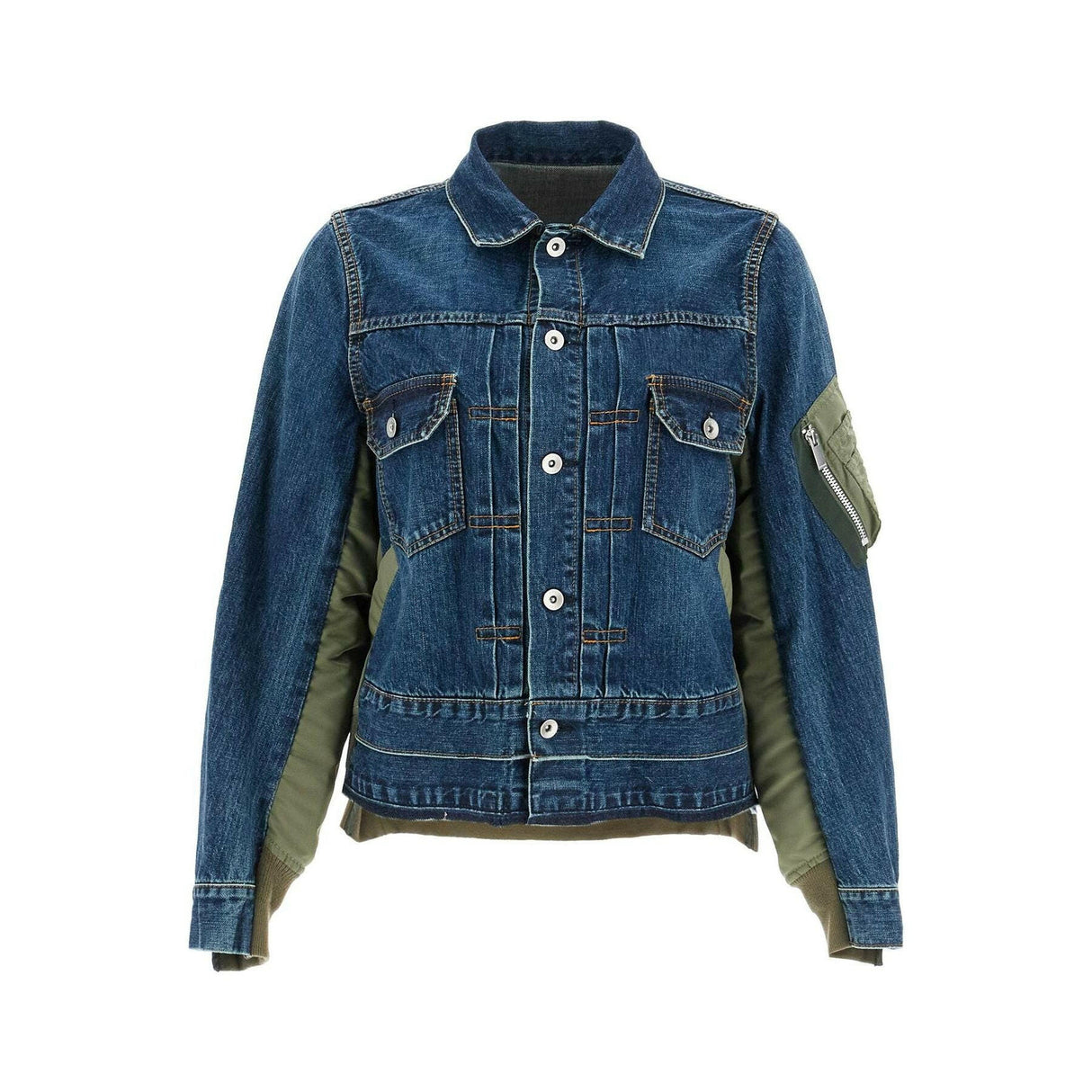 Denim and Nylon Twill Jacket.