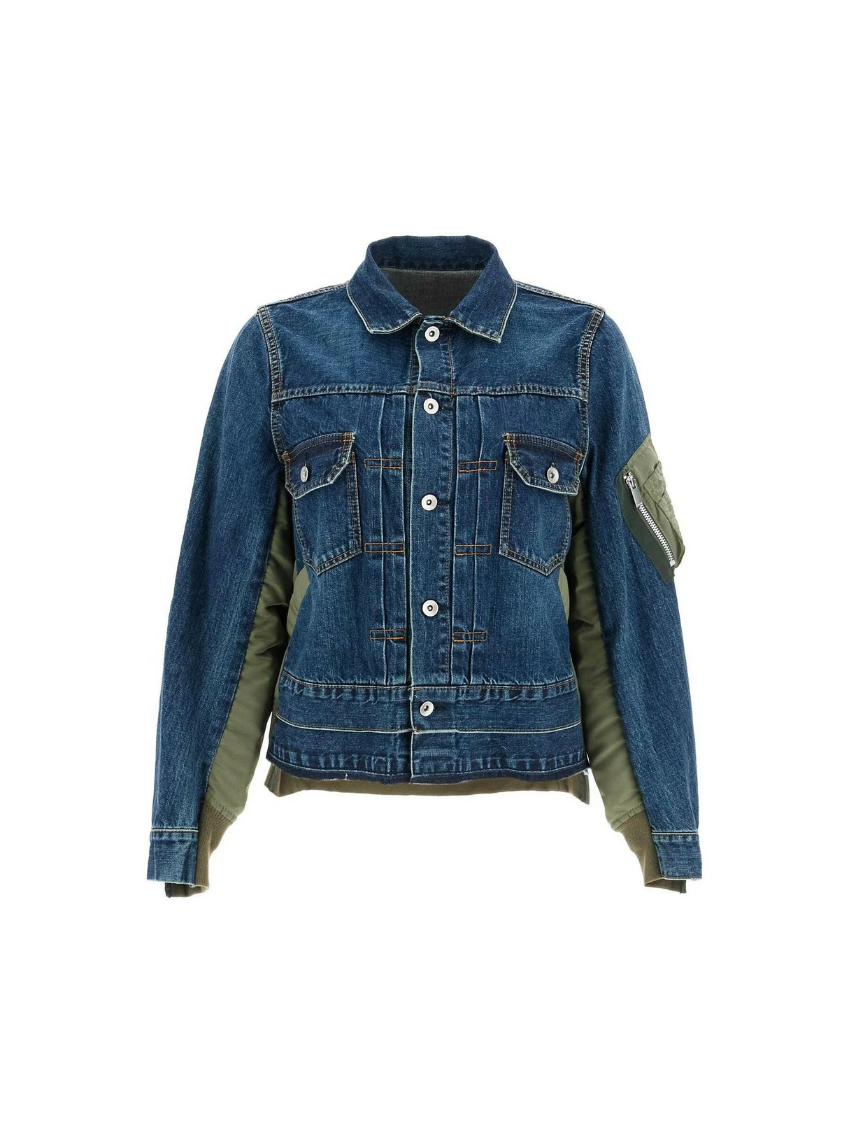 Denim and Nylon Twill Jacket.