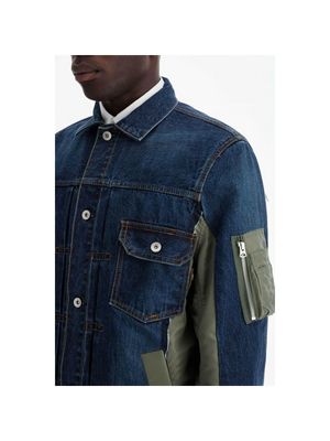 Denim Twill Jacket-SACAI-JOHN JULIA