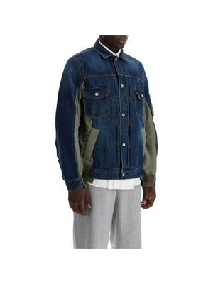 Denim Twill Jacket-SACAI-JOHN JULIA