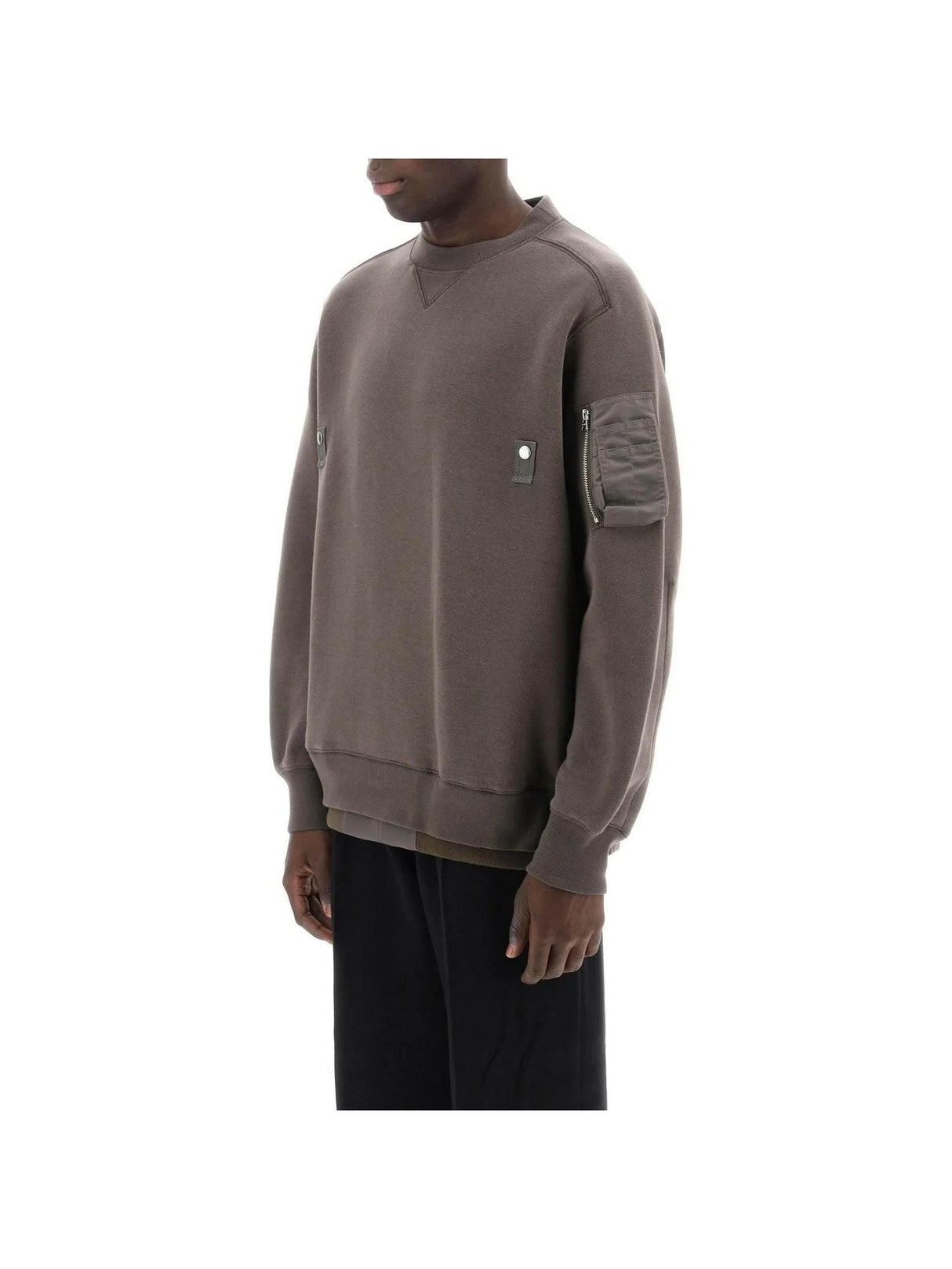 SACAI-Double Hem Sweatshirt-JOHN JULIA