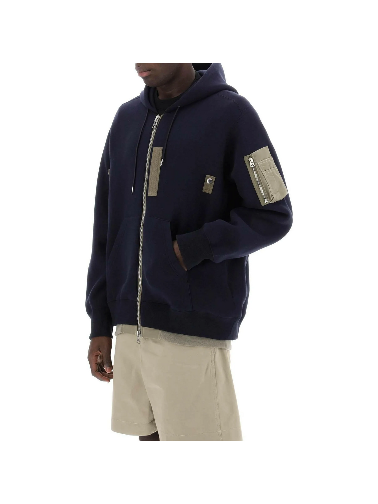 Full Zip Hoodie With Contrast Trims SACAI JOHN JULIA.