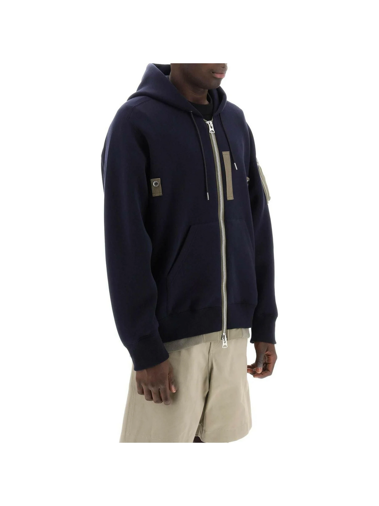 Full Zip Hoodie With Contrast Trims SACAI JOHN JULIA.