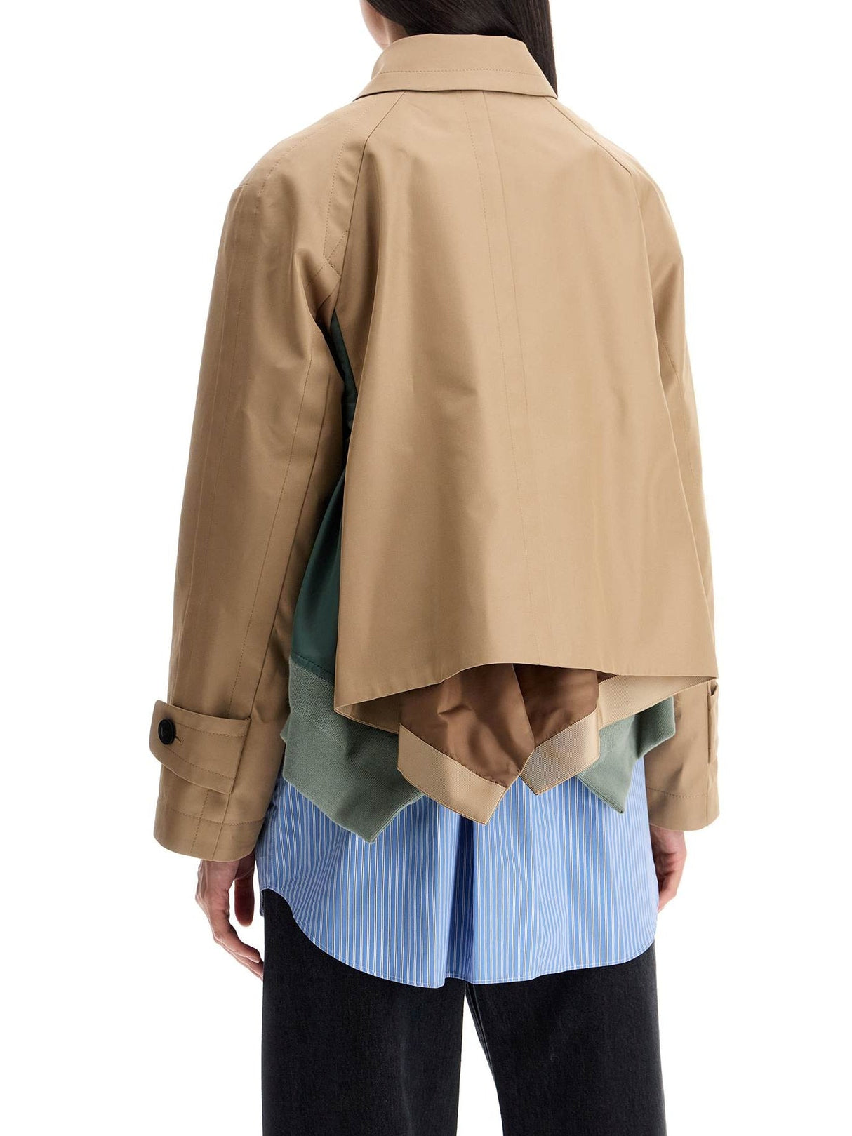 Gabardine Jacket With Inserts