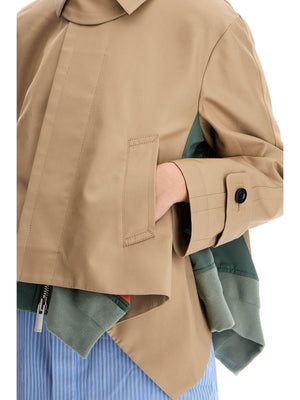 Gabardine Jacket With Inserts